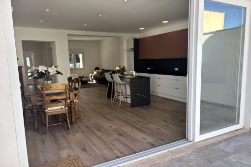 Open living-dining area