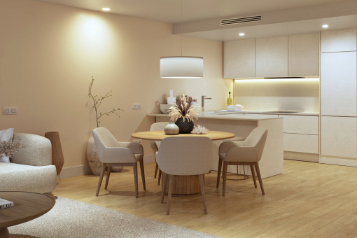 Open-plan kitchen
