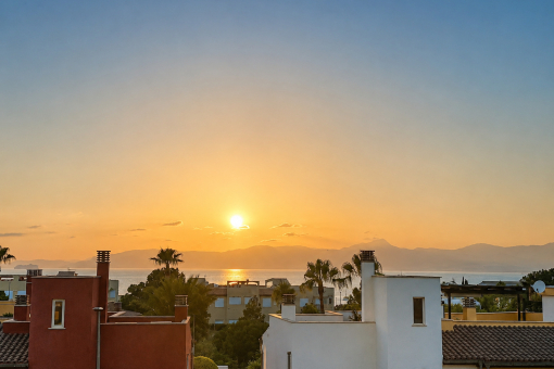 Atardecer desde la terraza de la azotea