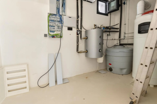 Technical room of the energy-efficient villa