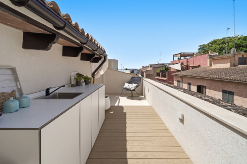 Dachterrasse mit Außenküche