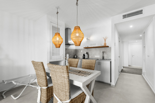 Dining area with kitchen