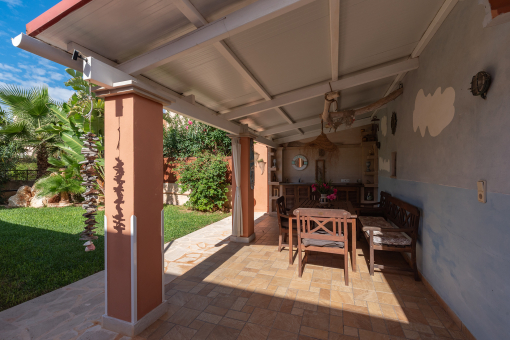 Covered Terrace in the Rear Garden