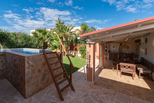 Covered Terrace in the Rear Garden