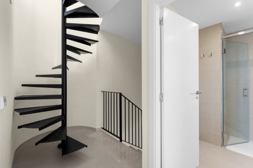 Stairs to the roof terrace