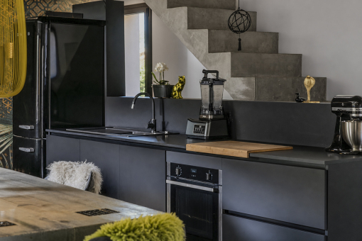 Cocina de diseño abierta