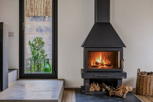 Chimenea en el salón