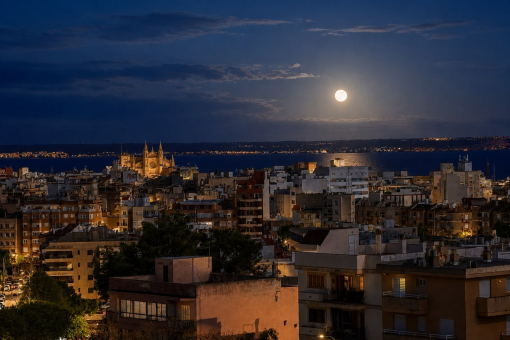 Panoramic view at night