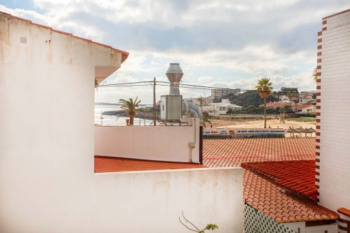 View to the beach from the roof