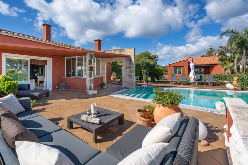 Superb villa with sea view, swimming pool and garden, close to the beach and restaurants, in the south-east of Menorca