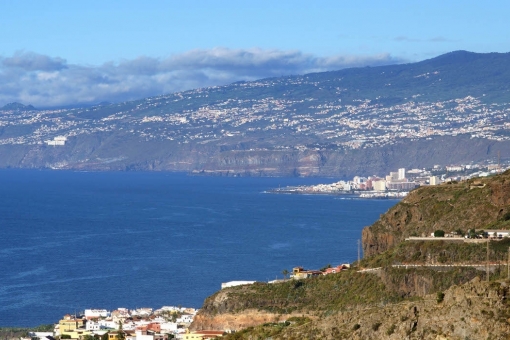 The coast of Tenerife with the skyline of Puerto de la Cruz
