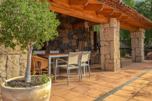 Spacious terrace with outdoor dining area