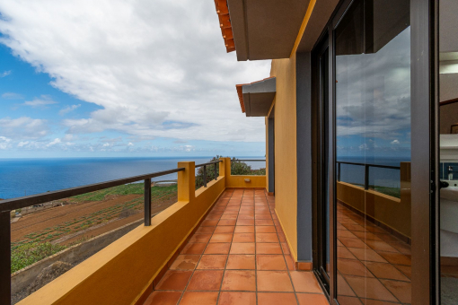 Balcony with sea views