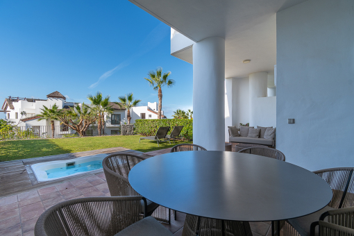 Outdoor dining area