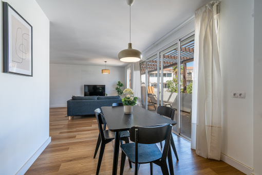 Bright dining area