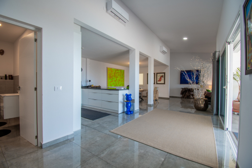 Living area and dining area