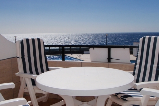 Two bedroom apartment with terrace in Las Galletas on the sea front