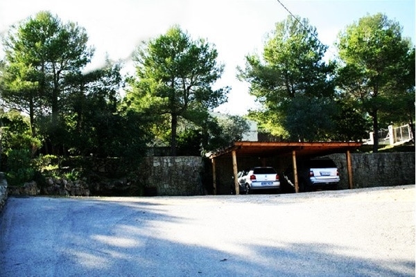 The carport with space for two cars