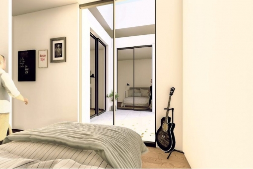 One of 3 bedrooms